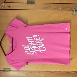 Under Armour Go fight cure pink shirt